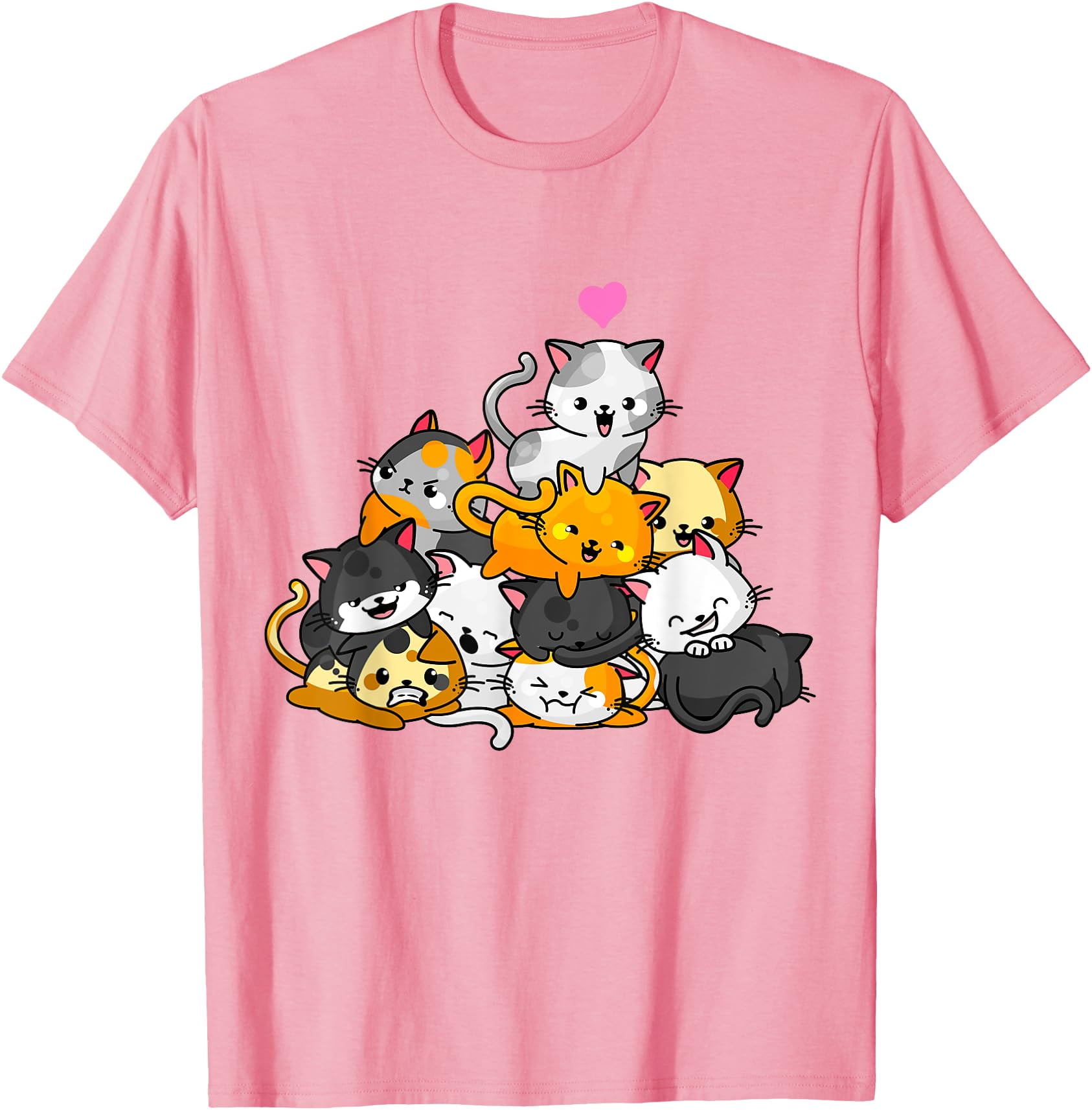 Kawaii Cartoon Kitty Cat Friends Shirt main image 1