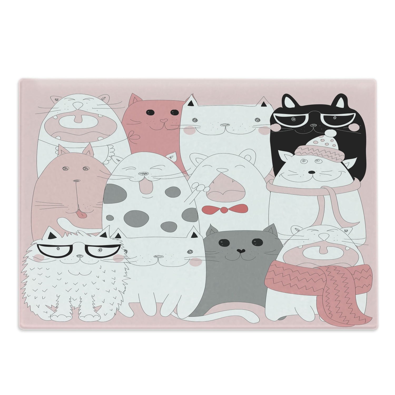 Sarcastic Cool Cat Glass Cutting Board