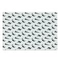 thumbnail image 1 of Cat Cutting Board, Domestic Animals Chasing After Yarn Balls Jumping Playful Kitties Feline Fun, Decorative Tempered Glass Cutting and Serving Board, Large Size, Black White, by Ambesonne, 1 of 1