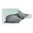 thumbnail image 1 of Cat Cutting Board, Grey Tabby Side Profile on a Plain Background, Decorative Tempered Glass Cutting and Serving Board, in 3 Sizes, by Ambesonne, 1 of 2