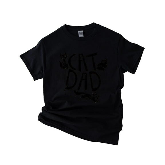 Cat Dad Dark Font Version Clean Minimal Pet Owner Style T-Shirt , Hoodie , Sweatshirt, for men & women, up to size 5XL.