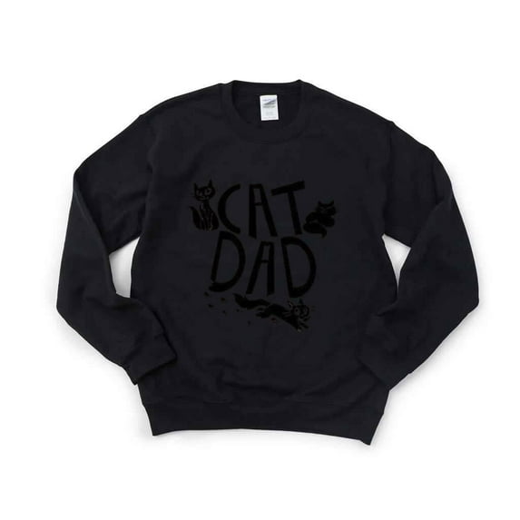 Cat Dad Dark Font Version Clean Minimal Pet Owner Style T-Shirt , Hoodie , Sweatshirt, for men & women, up to size 5XL.