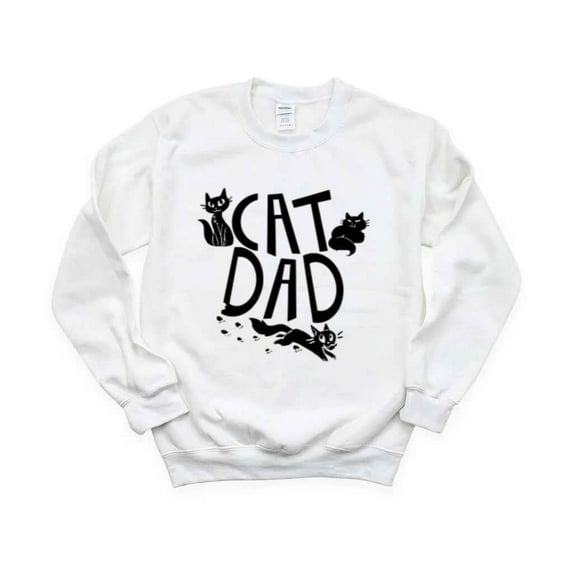Cat Dad Dark Font Version Clean Minimal Pet Owner Style T-Shirt , Hoodie , Sweatshirt, for men & women, up to size 5XL.