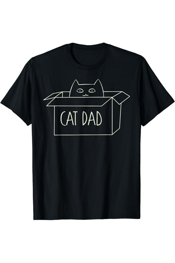 Cat Dad Funny Cat Daddy Shirts for Men for Fathers Day T-Shirt