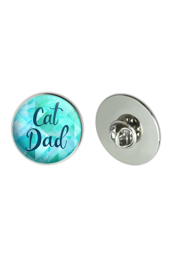 Cat Dad Metal 1.1" Tie Tack Hat Lapel Pin Pinback