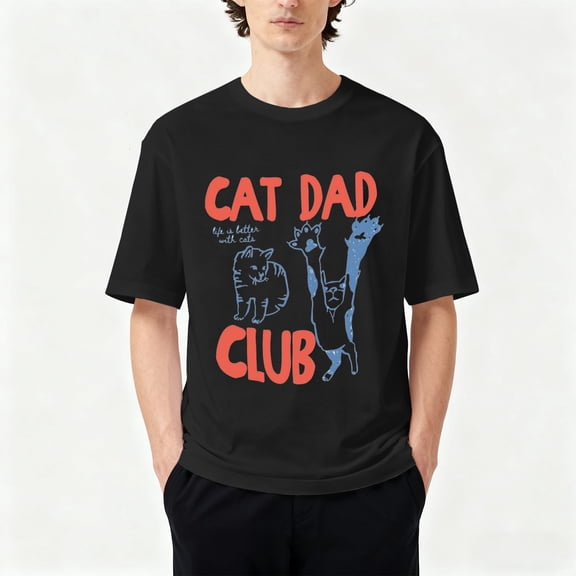 Cat Dad Shirt, Cat Dad Tee, Comfort Colors Cat Dad Club TShirt, Back Design Tee Funny Cat Shirt, Cat Lover, New Cat Dad Shirt, Pet Parent