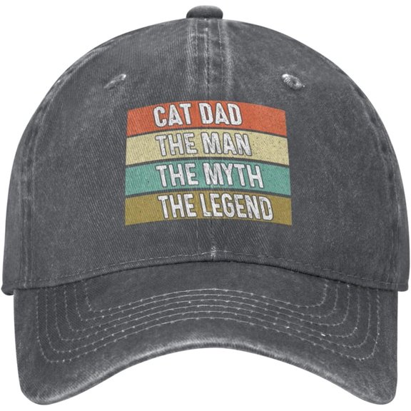Cat Dad The Man The Myth The Legend Baseball Cap for Men Women Hat Adjustable Vintage Cotton Dad Caps