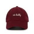 thumbnail image 1 of Cat Daddy Baseball Cap Embroidered Cotton Adjustable Dad Hat Burgundy, 1 of 1