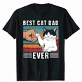 thumbnail image 1 of Cat Daddy Father's Day Cat Dad, Retro Best cat Dad Ever T-Shirt, 1 of 5