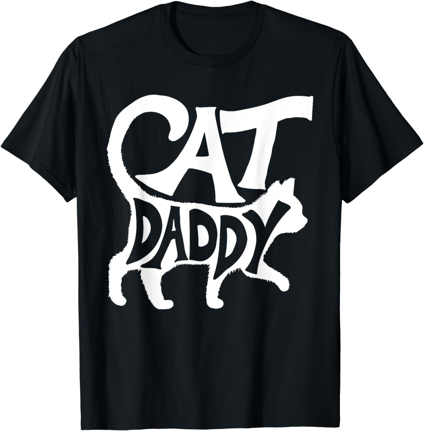 Cat Daddy Funny Cat Dad Simple Minimalist Lettering TShirt