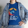 thumbnail image 1 of Cat Daddy Vintage 80s Style Cat Retro Sunglasses Distressed T-Shirt, 1 of 2