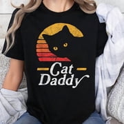 Cat Daddy Vintage Eighties Style Cat Retro Distressed Unisex T-Shirt, Sizes S-5XL, Gategoo