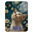 thumbnail image 1 of Cat Daisies Starry Sky Food Scale Digital Kitchen Scale Waterproof Tempered Glass Tare Function 11 lb for Baking Cooking Meal Prep, 1 of 7