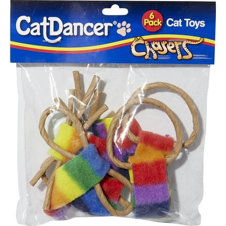 Cat Dancer Chaser Ringtail & Whisker Cat Toy Set, Assorted (6 Piece)