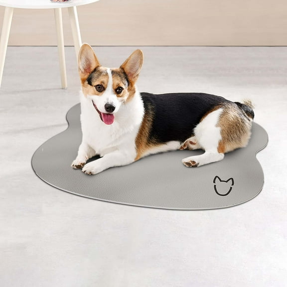2025 New Dog Cooling Mats, Cat Cooling Mat Pet Leaf Shaped Cotton Cat Bed Pad, Lightweight Washable Large Pet Coolings Mat for Dogs and Cats Indoor Outdoor (Light Grey, 28" L x 20" W)