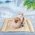 thumbnail image 1 of Cat Deals Cooling Mat for Dogs, Heatrelief Cooling Dog Bed, Durable Machine Washable Cool Pad for Small to Large Pets Keeps Your Pet, Comfortable and Safe on Hot Days (Yellow, XL(32*20in/80*50cm)), 1 of 5