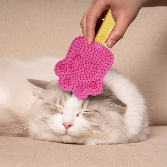 Cat Deshedding Brush, Soft Hair Remover Comb for Pets, Relaxing Massage Tool, Detangling Grooming Brush for Long Short Fur, Foolproof Clean Pet Brush