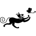 thumbnail image 1 of Cat Design Kids Boys Bed Room Picture Art Peel & Stick Vinyl Wall Decal Sticker 20 X 40 Inches, 1 of 1