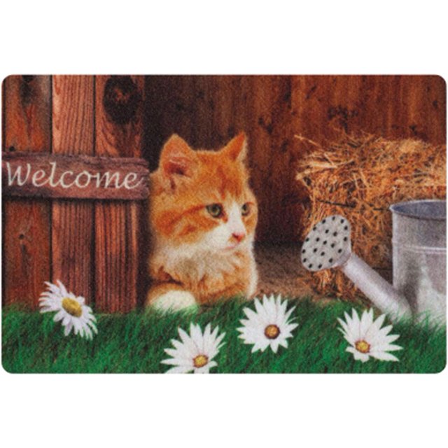 Cat Design Slip Resistant Christmas Doormat Large Mouse Pad 16X24 Inch