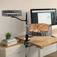 thumbnail image 1 of Cat Desk Bed - Kitten Desk Bed with 360° Rotating & Adjustable Height, Elevated Cat Nest Perch for Desk, 1 of 7