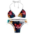 thumbnail image 1 of Cat Detachable Sponge Adjustable Strap Bikini Set Swimsuit 2-Pack - Beach Pool Swimwear, 1 of 6