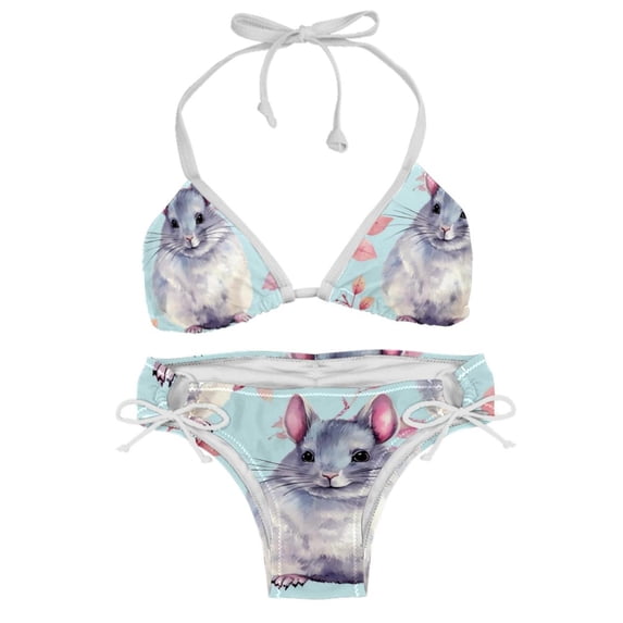 Cat Detachable Sponge, Adjustable Strap, Bikini Set Two-Pack Swim Suit – Beach, Pool, Vacation