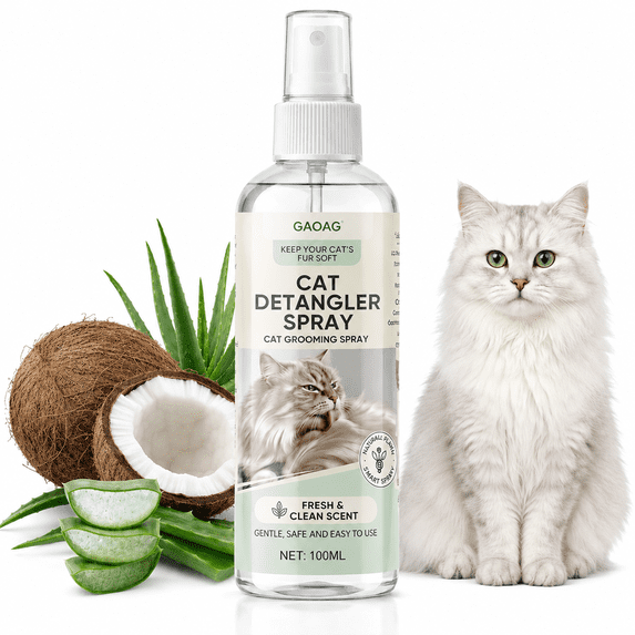 Cat Detangler Spray, Gentle Pet Grooming Leave-In Conditioner, Keep Cat ...