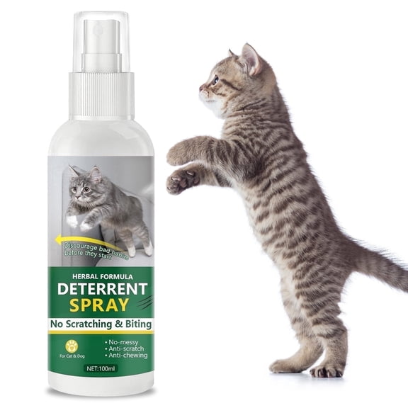 Cat Deterrent Spray, Cat-Repellent-Spray, Effective Cat Scratch Furniture Protector-Stay Away from Restricted Areas-for Pet Behavior Training-Indoor and Outdoor
