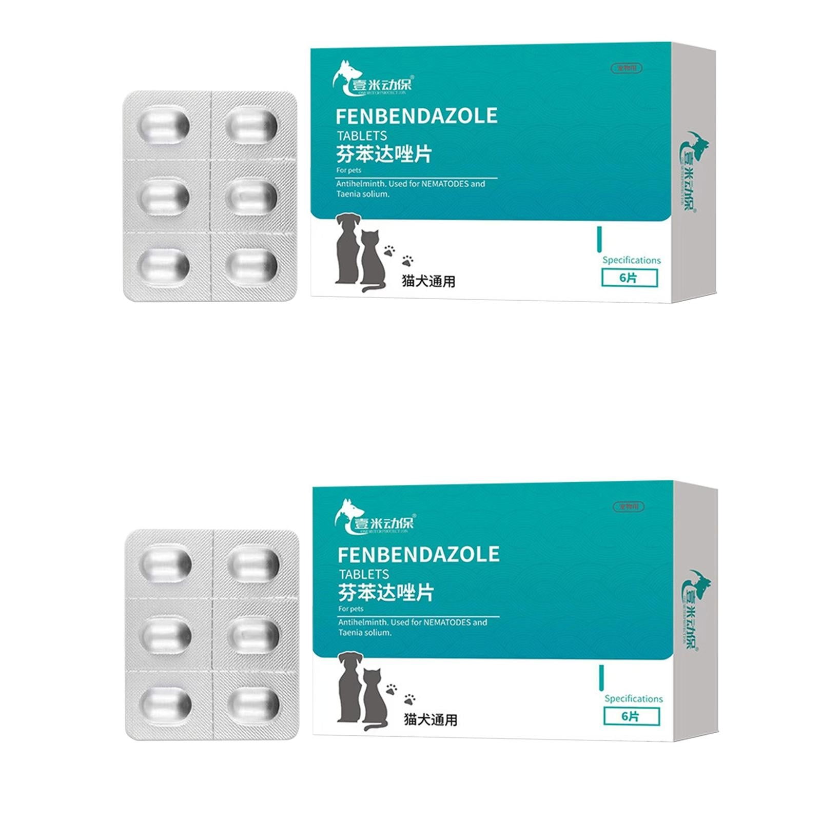 2pcs Cat Dewormer Tablets 6 Pills Per Box Dewormer for Pets, Cat