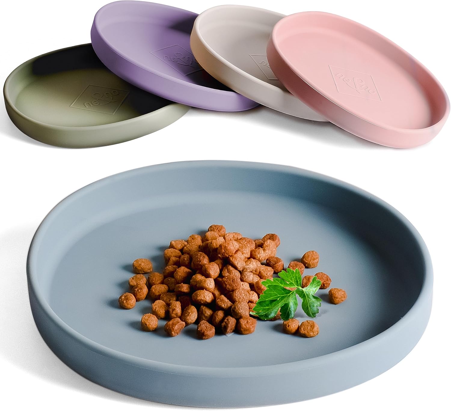 Cat Dishes for Food and Water, Multifunctional Silicone Feeding Bowl