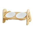 thumbnail image 1 of Cat Dog Bowl 15 degree Raised Small Medium Dogs Adjustable Height Pet Food Feeder Double Bowl, 1 of 8