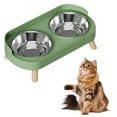 thumbnail image 1 of Cat & Dog Bowl Bowl with Integrated Food and Water Stainless Steel Pet Dish for Indoor Use, 1 of 5