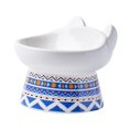 thumbnail image 1 of Cat Dog Bowl Feeding Watering Dish Pet Feeder Bowl Elevated Bowl Neck Protective Blue, 1 of 8