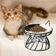 thumbnail image 1 of Cat Dog Bowl Snack Canned Dish with Metal Raised Stand Drinking Eating Feeding Bowl Nordic Cat Bowl Ceramic, 1 of 9