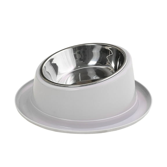 Cat & Dog Bowls Raised Feeder Dish Stainless Steel Bowl Microwave Container for Comfortable Eating and Easy Clean at Home Feeding Station