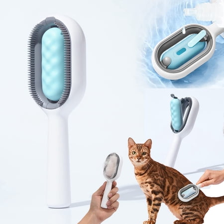Cat and Dog Brush for Shedding, Pet Grooming Self Cleaning Slicker Brush for Cats & Dogs,Comb for Grooming Long Haired, Cats, Rabbits & More,with Unique Water Tank Design (Blue)