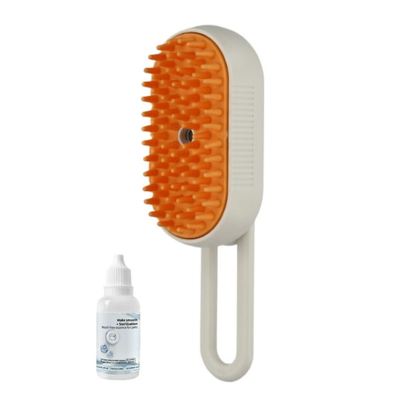 Cat Dog Brush, USB Rechargeable Pet Grooming Comb With Electric Water Spray, Dog Cat Massage Brush for Short Long Haired Pets Brush Massage-Self Cleaning (Coffee No-Rinse Liquid)