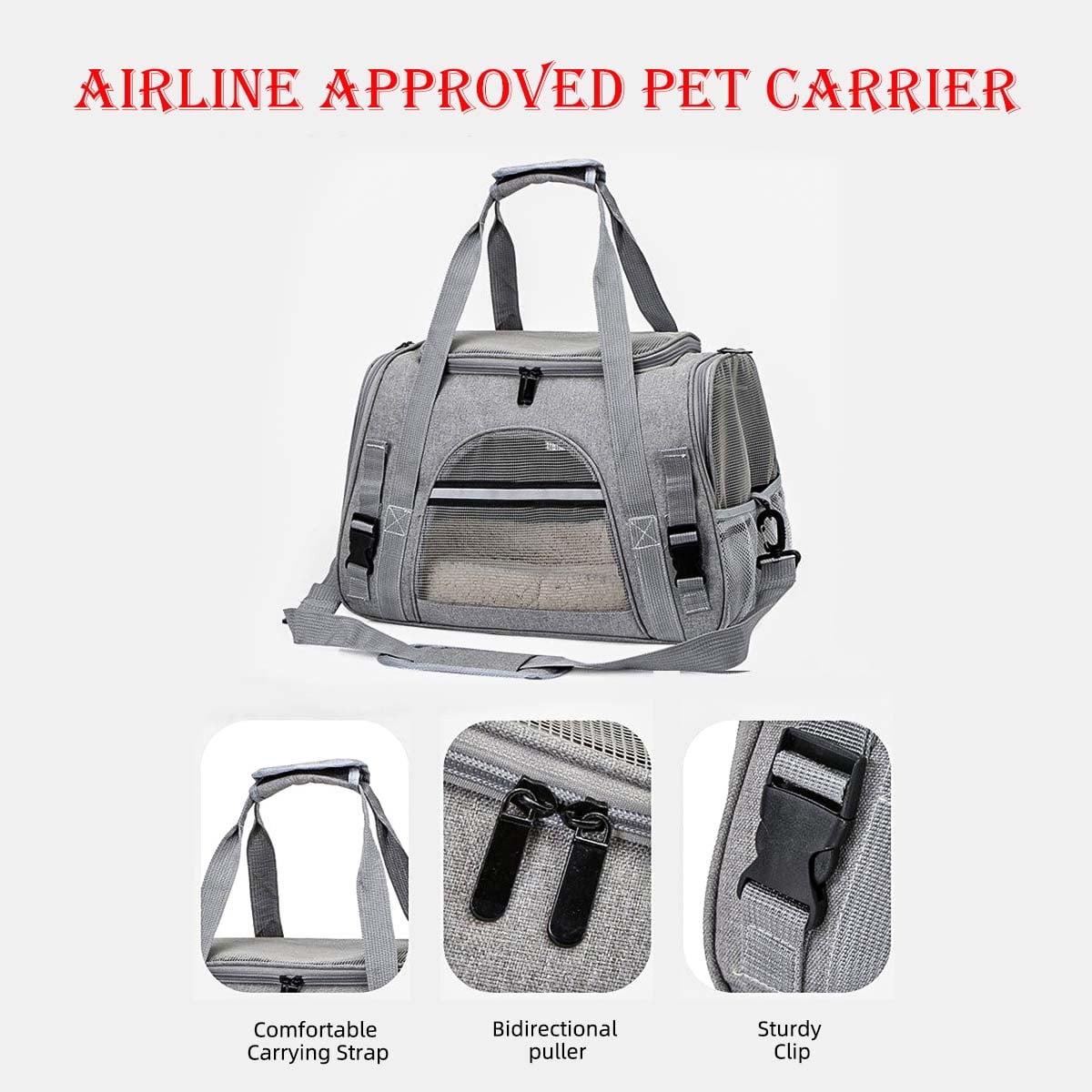 ELLON Cat Carriers for Large Cats 20 lbs - Pet Carrier Bag - Soft Sided  Portable Breathable Mesh Pet Travel Carrier for Dogs, Collapsible Top  Loading Big Cat Ca…