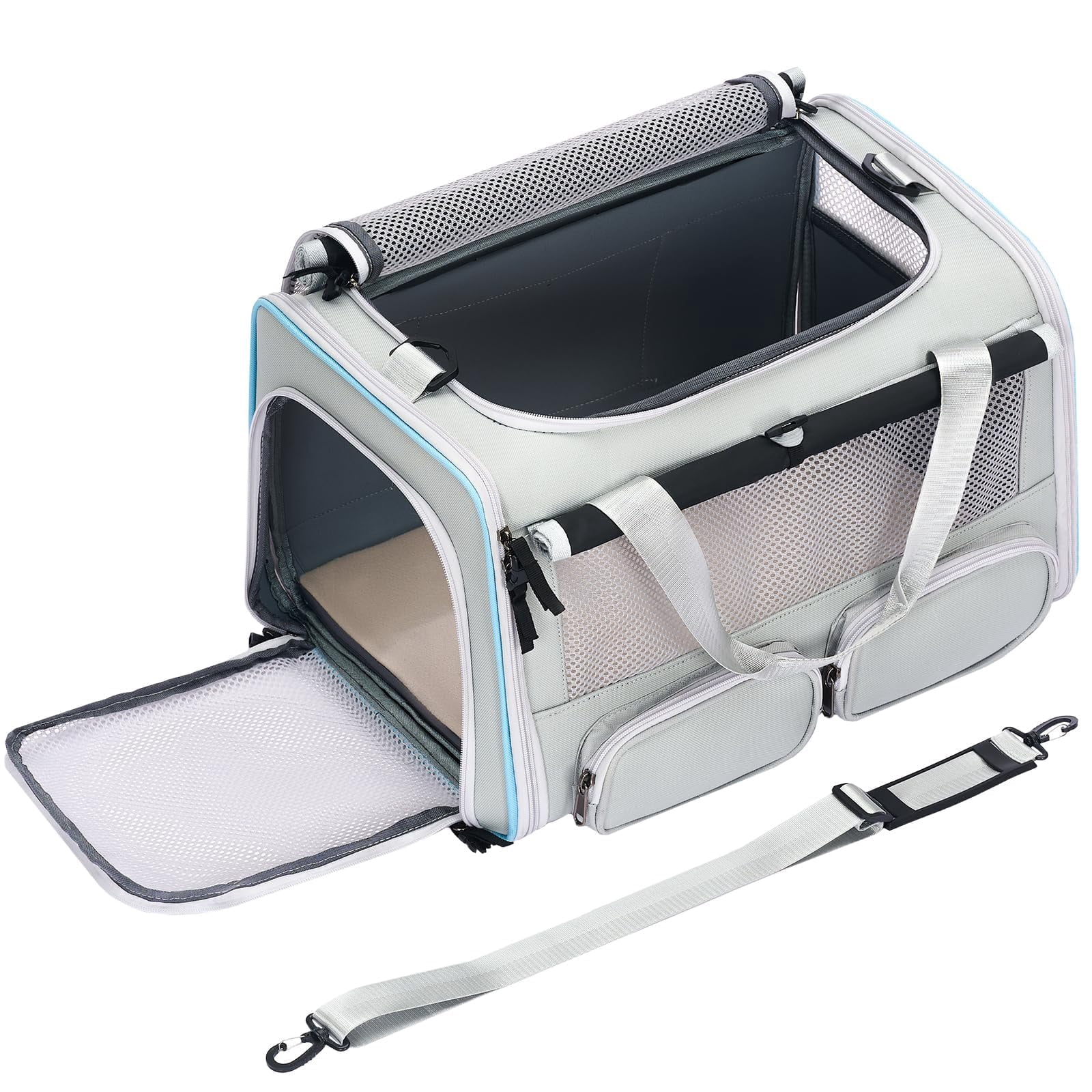 Cat, Dog Carrier for Pets up to 20 lbs, Soft-Sided Collapsible Pet ...