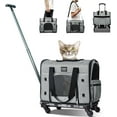 Cat Dog Carrier with Wheels, Foldable Airline Approved Pet Carrier Bag