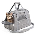 thumbnail image 1 of Cat, Dog Carrier for Small Medium Cats Puppies up to 15 Lbs, Soft Sided, Collapsible Travel Puppy Carrier - Grey, 1 of 6