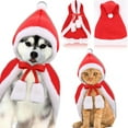 thumbnail image 1 of Cat Dog Christmas Outfit Pet Costume Cape,Santa Christmas Cat Clothes Cloak with Xmas Hat,Soft and Cute Elk Style Apparel for Cats and Puppy,Funny Christmas Pet Dress Up, 1 of 10