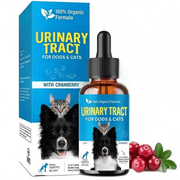 Cat & Dog Cranberry Urinary Tract, Urinary Tract Infection Treatment for Cats and Dogs, 60ML