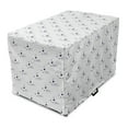 thumbnail image 1 of Cat Dog Crate Cover, Creative Interpretation of Kitten Eyes and Whiskers Meow Portrait Animal Specifics, Easy to Use Pet Kennel Cover Small Dogs Puppies Kittens, 7 Sizes, Indigo White, by Ambesonne, 1 of 6