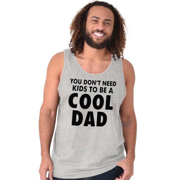 Cat Dog Dad Dont Need Kids to be Cool Tank Top Sleeveless Tee Men Brisco Brands L