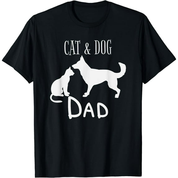 Cat Dog Dad Owner Cute Father Daddy Pet Animal Papa Gift T-Shirt