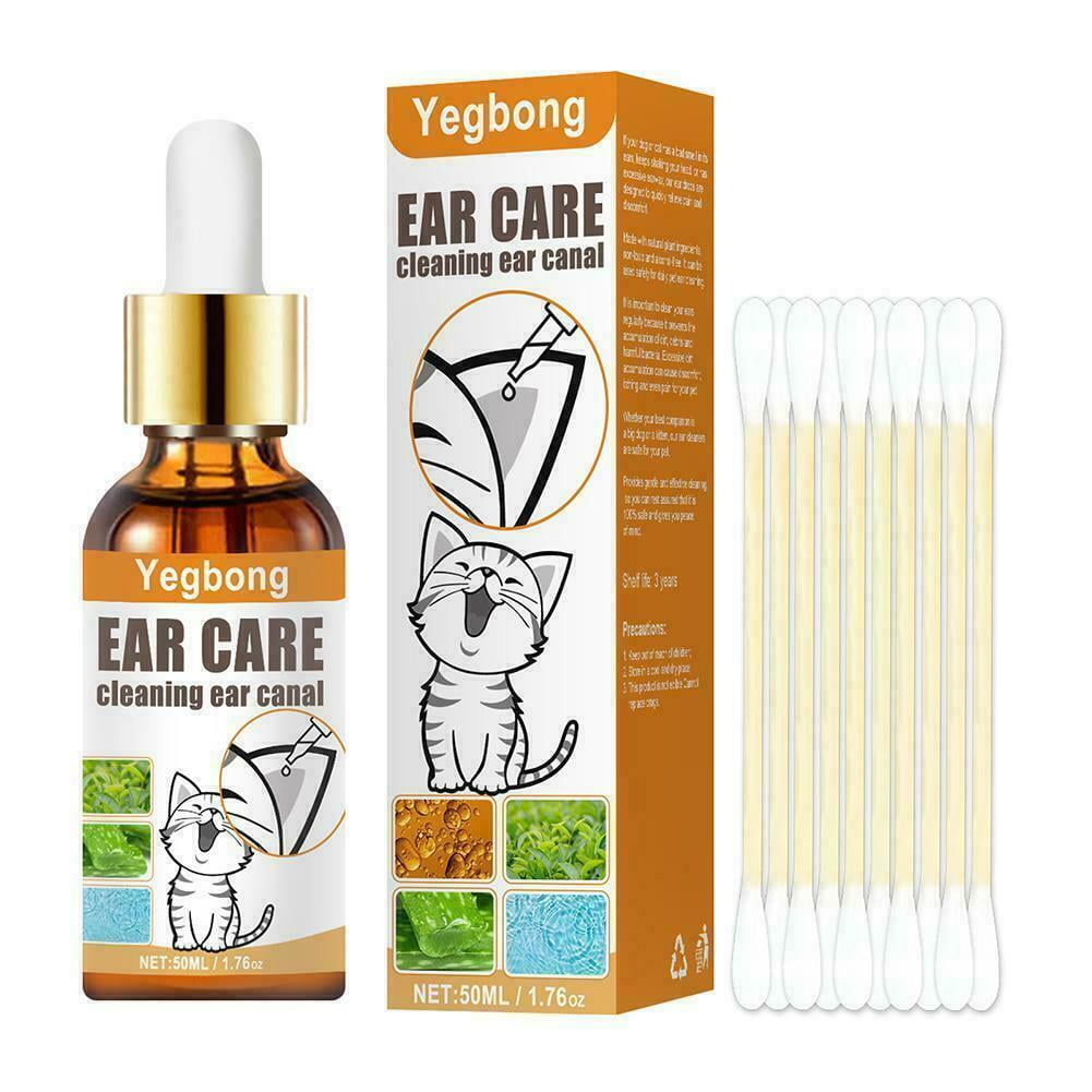 Cat Dog Ear Cleaner 50ml Pet Ear Drops Infections Control Ear Mite