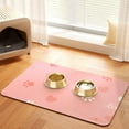 thumbnail image 1 of Cat Dog Food Mat, Rapid Water Absorption Dog Mat for Food and Water,100% Waterproof Cat Dog Bowl Mat,16"x24"-Pink, 1 of 6