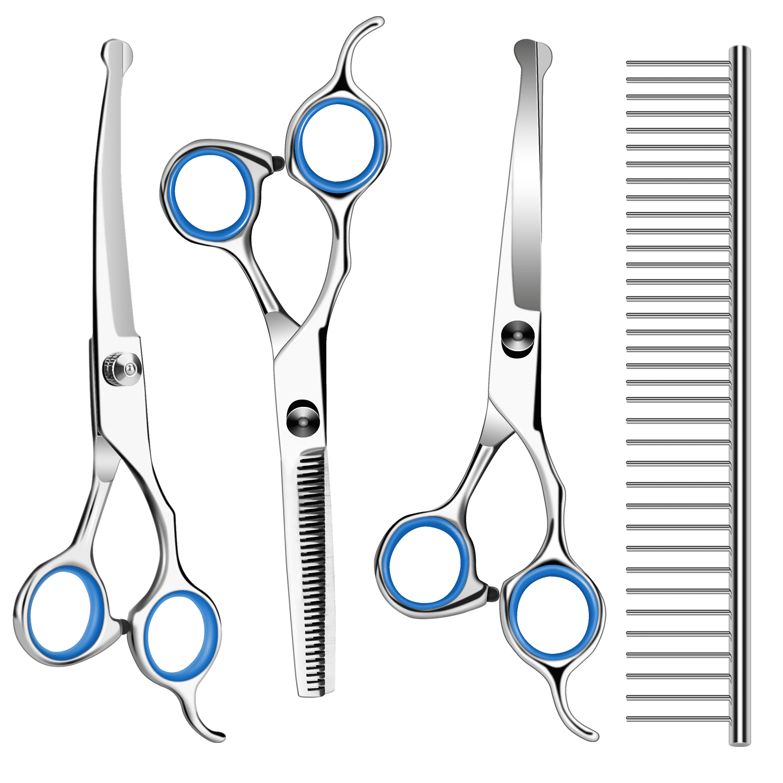 Cat Dog Grooming Shears 4-in-1 Pet Grooming Scissors for Cutting, Shaping, Thinning Fur