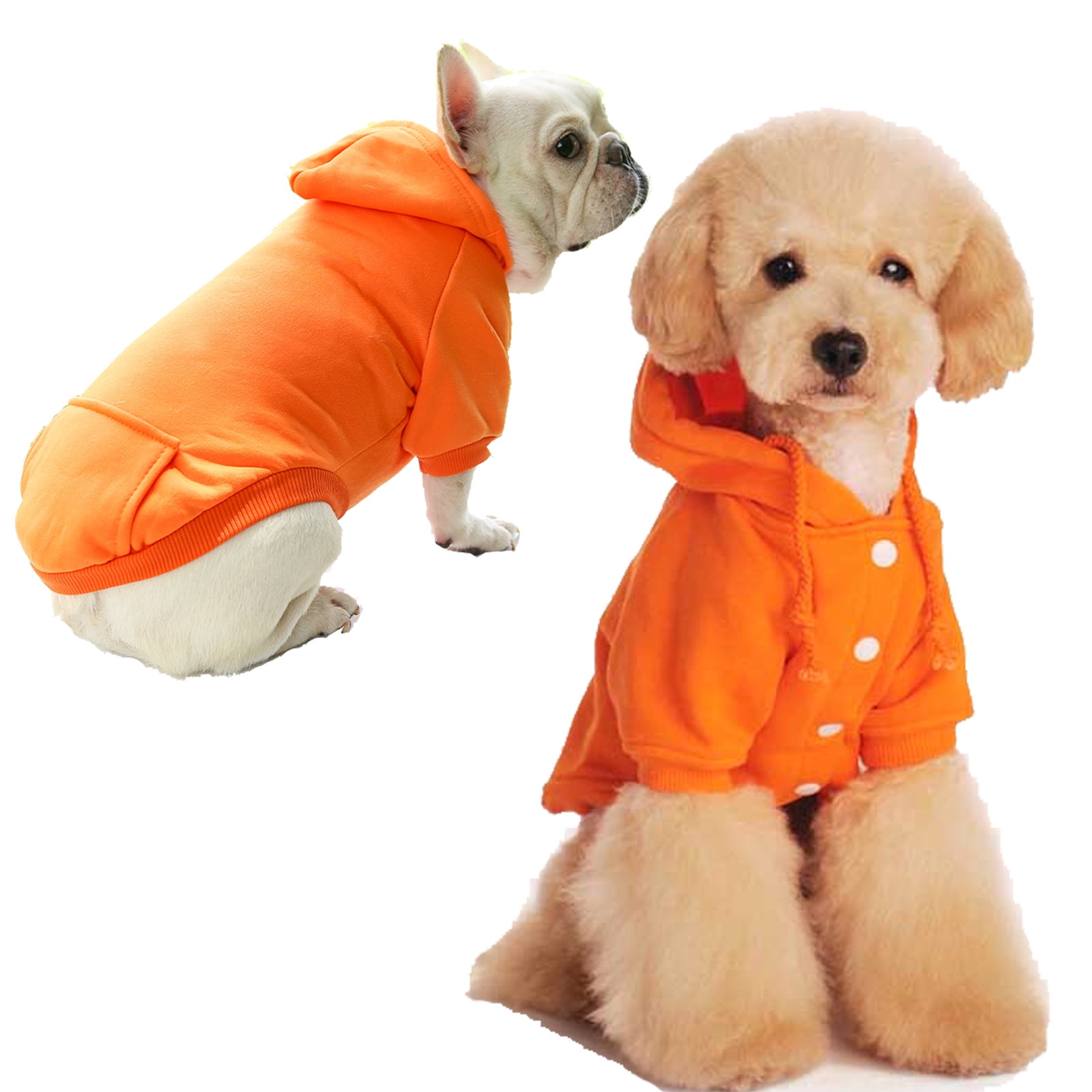 Cat Dog Hoodies Sweater Clothes Sweatshirts with Pockets for Small Dogs
